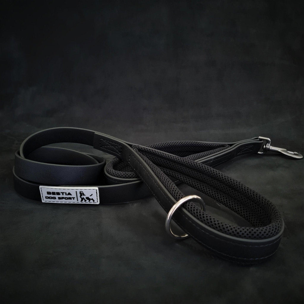 Tactical Premium 🐶 Laisse BESTIA Dog Sport - Double Poignée, Ultra Heavy Duty (Noir)