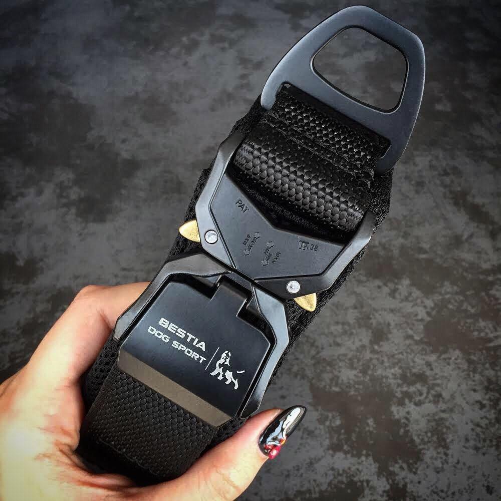 DOG 🐶 Collier Tactical Fast Release Black - Ultra‑Résistant BESTIA