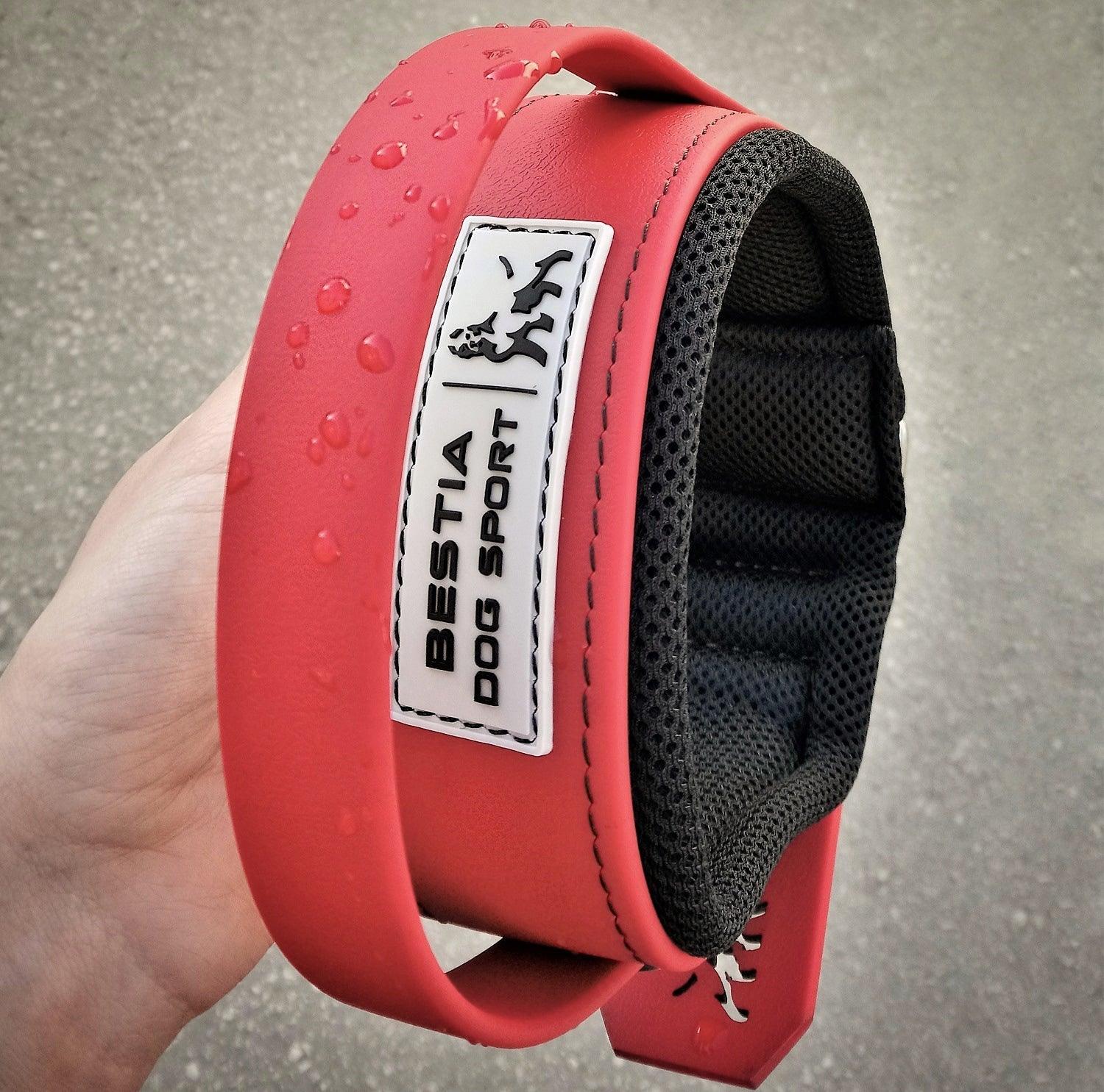 Tactical Premium 🐺 BESTIA DOG SPORT - Handle Collar All Red (Ultra‑Résistant)