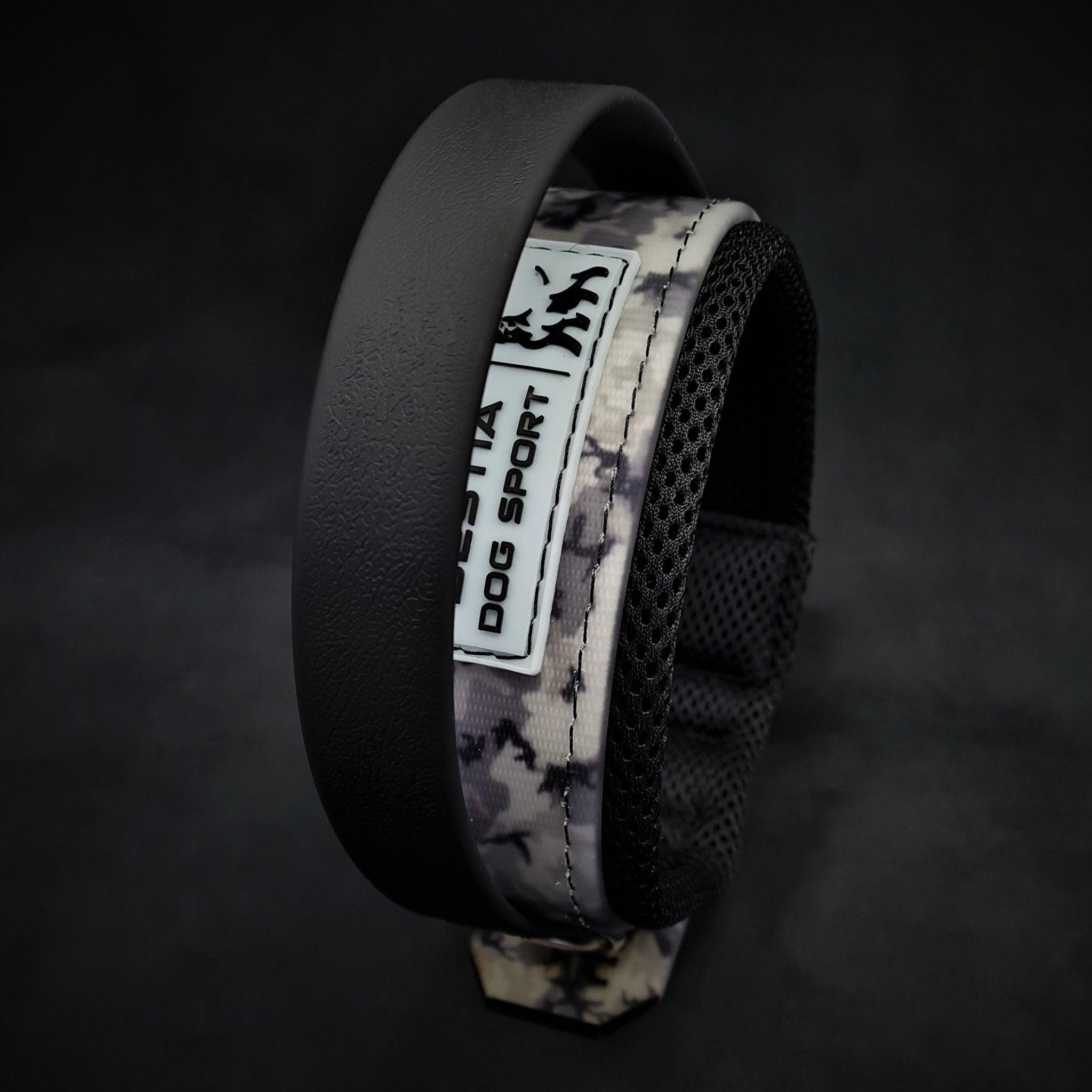 🐕‍🦺 BESTIA Dog Sport - Handle Collar Grey Camo | Collier 2” Ultra‑Robuste avec Poignée