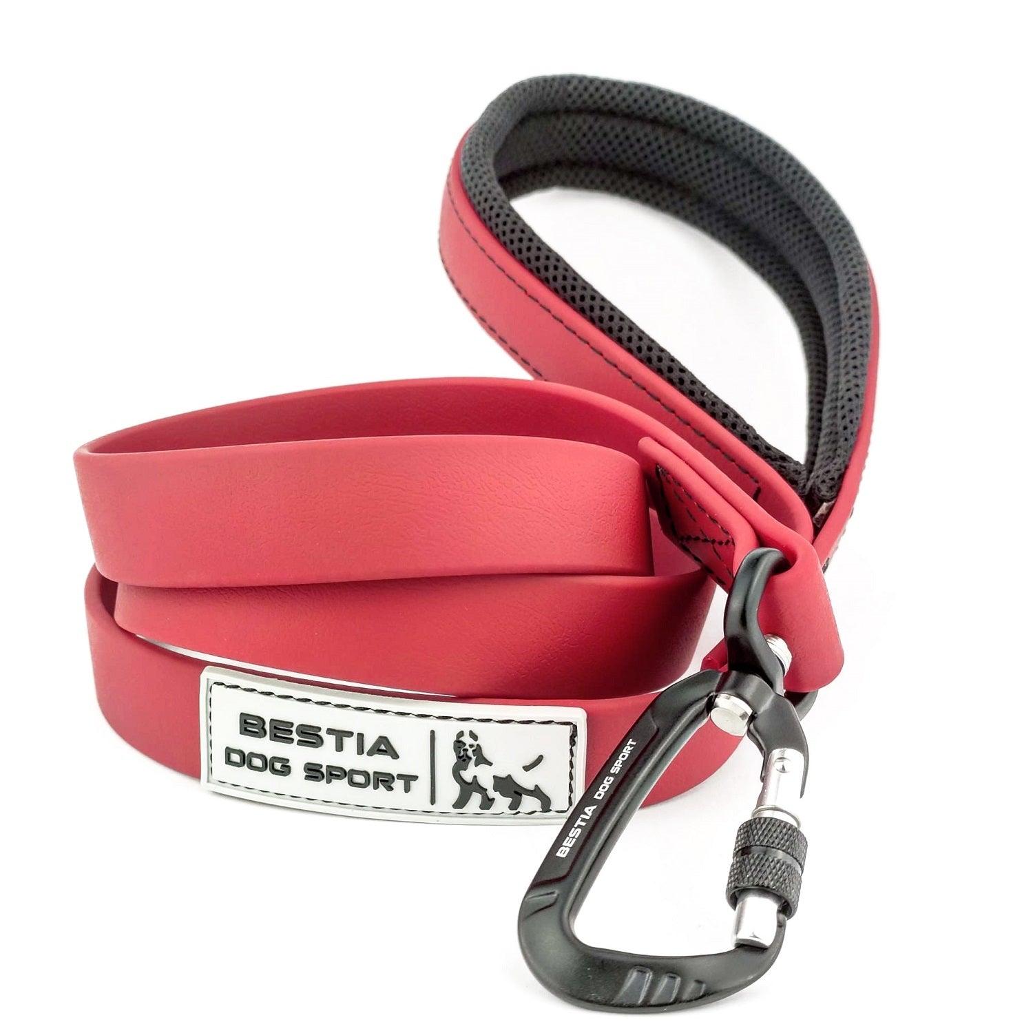 🔴 BESTIA DOG SPORT - Tactical Leash Red - Ultra Heavy Duty Waterproof Dog Leash