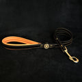 🧡 Bijou Leather Lead - Laisse Cuir Orange | 110 cm