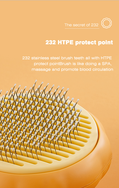 peigne pour animaux avec bouton de nettoyage intégré