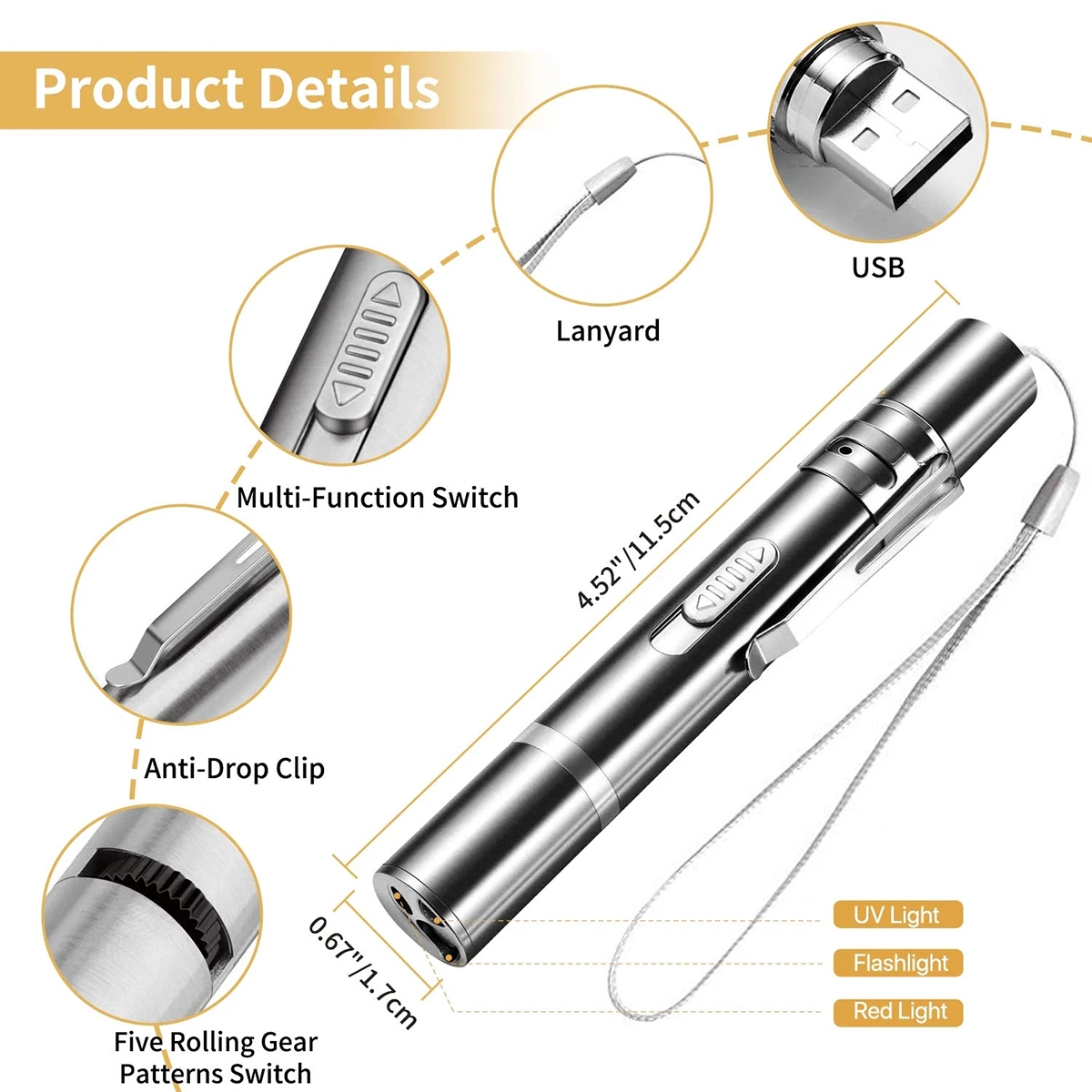 Utilisation polyvalente : Jouet pour chat, pointeur pour présentation, lampe de poche