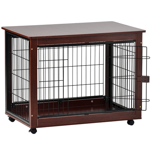 Cage pour chien style meuble – 99 cm de long | Table d’appoint élégante | Pour chiens de taille moyenne