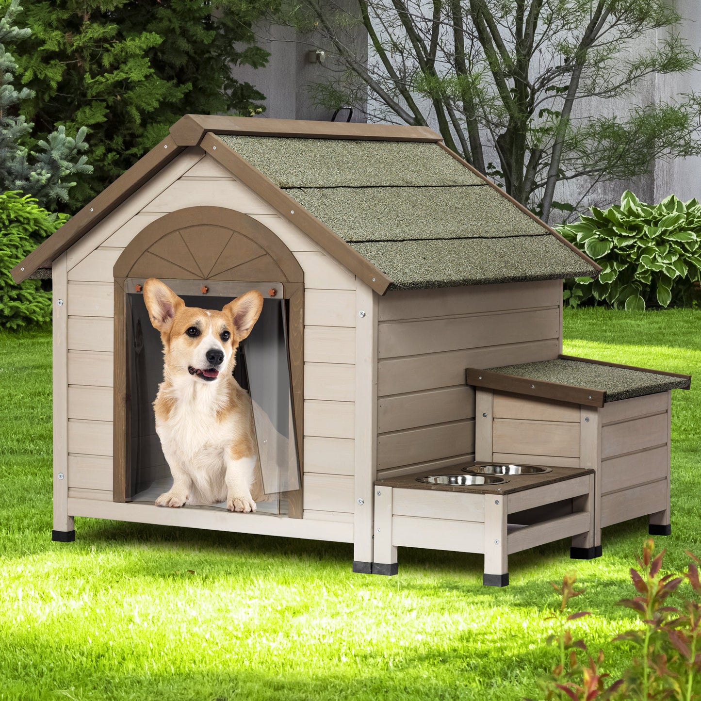 niche extérieure pour chien en bois