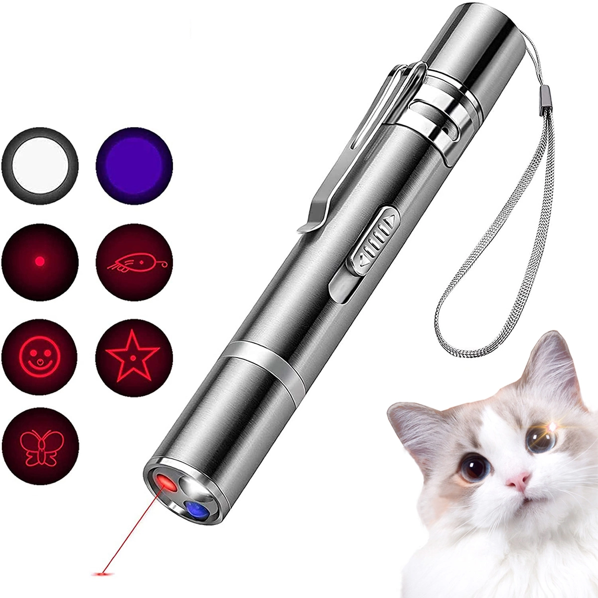 Jouet Laser 7-en-1 pour Chat – Interactif, Rechargeable & Multifonction