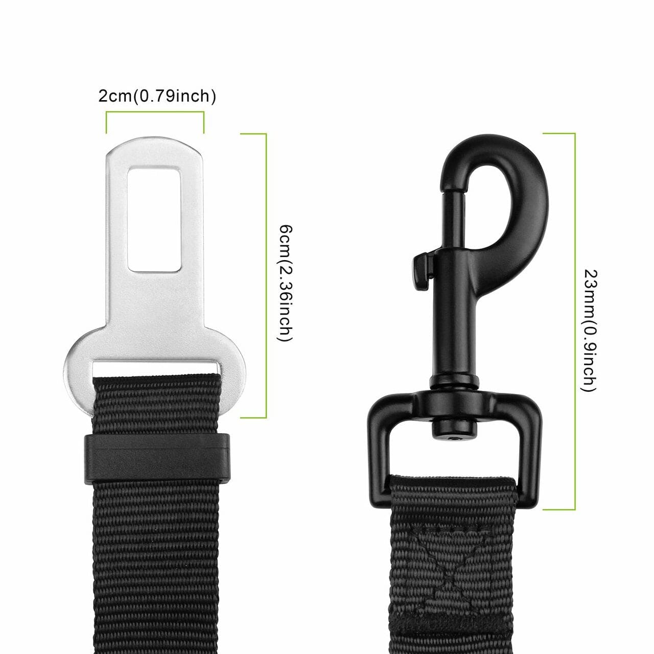 Sangle de Sécurité Auto pour Chien - Pack de 2 - Ajustable, Universelle, Clip Ceinture
