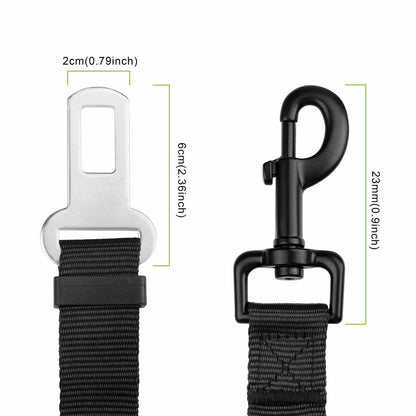 Sangle de Sécurité Auto pour Chien - Pack de 2 - Ajustable, Universelle, Clip Ceinture