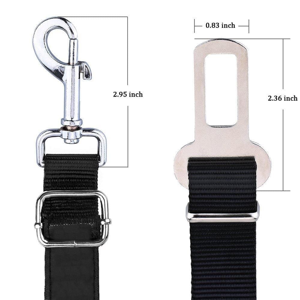 Sangle de Sécurité Auto pour Chien - Pack de 2 - Ajustable, Universelle, Clip Ceinture