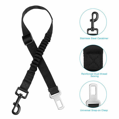 Sangle de Sécurité Auto pour Chien - Pack de 2 - Ajustable, Universelle, Clip Ceinture