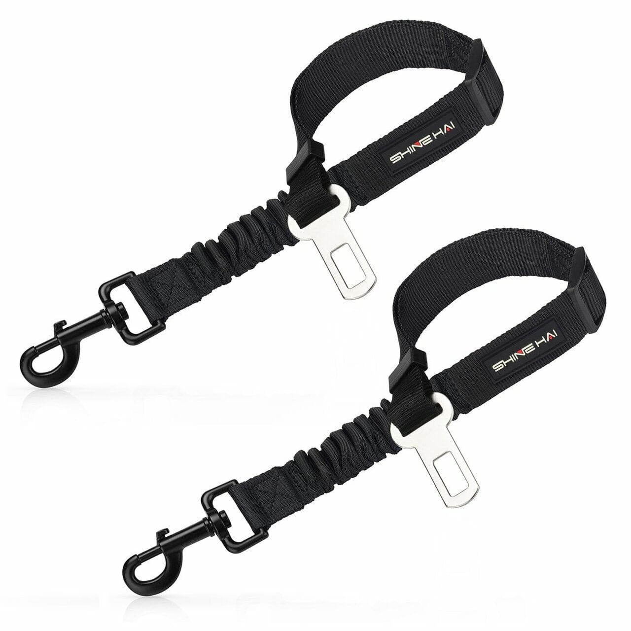 Sangle de Sécurité Auto pour Chien - Pack de 2 - Ajustable, Universelle, Clip Ceinture