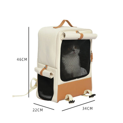 🐱🐶 Sac à Dos Hazelnut Mocha - Transport Premium Respirant pour Animaux