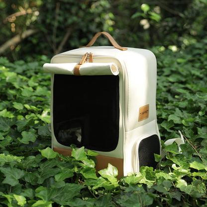 🐱🐶 Sac à Dos Hazelnut Mocha - Transport Premium Respirant pour Animaux