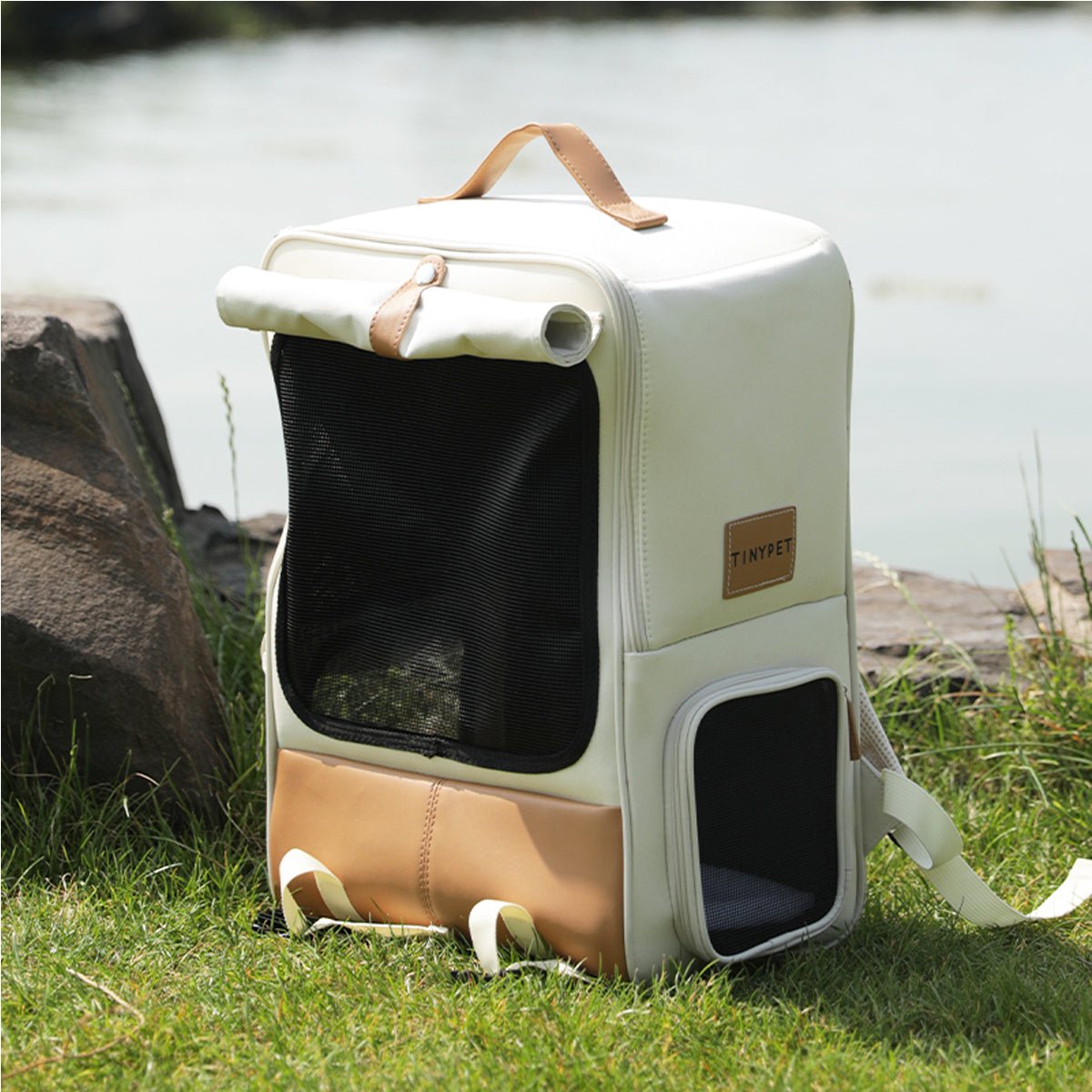 🐱🐶 Sac à Dos Hazelnut Mocha - Transport Premium Respirant pour Animaux