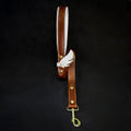 🟫 Hermes Leash - Laisse Cuir Luxe 90 cm | Brass Gold Hardware