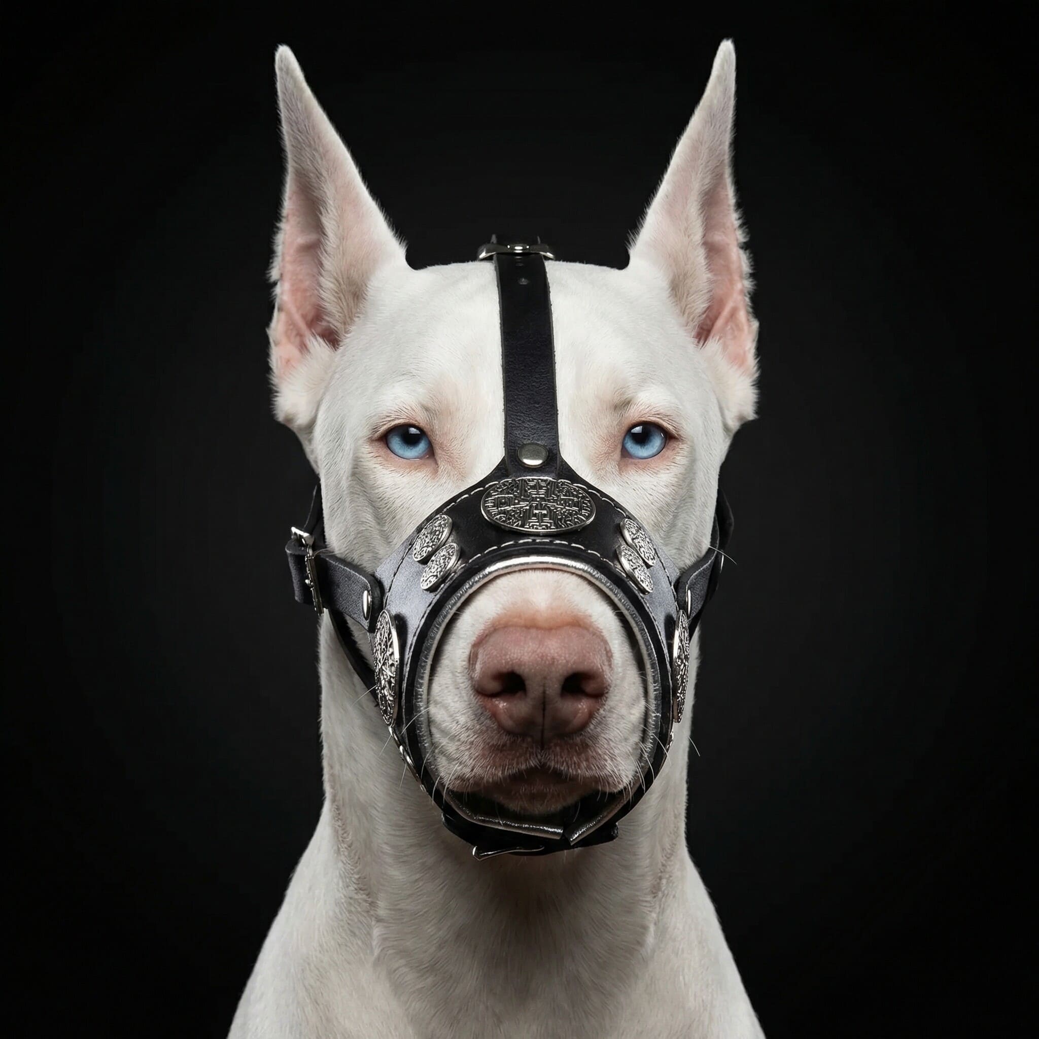 🖤 HEKTOR MUZZLE - MUSELIÈRE PREMIUM | Bridle Leather & Lambskin Cushion