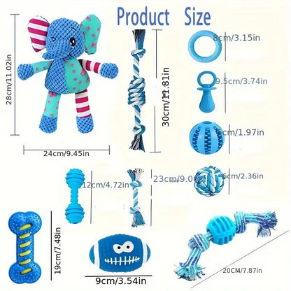 Dog 🐶 Series Dog Chew Toy Set - 16pcs (Jouets à Mâcher pour Petits Chiens)