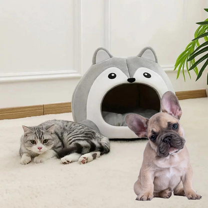 Maison pour animaux sur le thème du renard cartoon