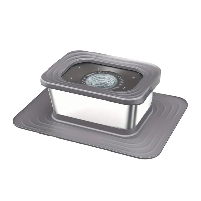 Dog 🐶 Gamelle d’Eau Inox XXL avec Tapis - Hydratation Propre & Contrôlée