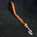 🐕‍🦺 Short “Control” Lead - Laisse Courte Cuir 46 cm | Brass / Chrome