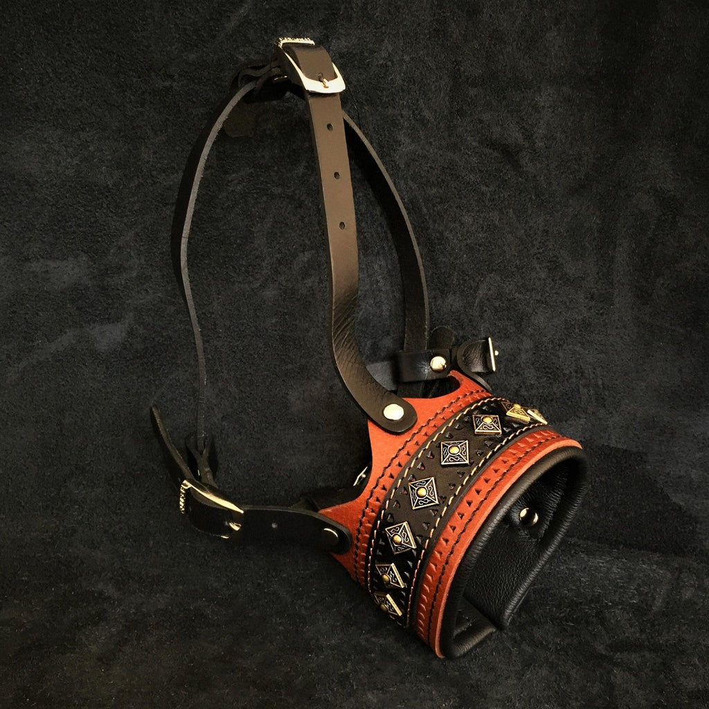 Luxe Artisanal Dog 🐺 BALTEUS MUZZLE - Brown Edition - Exclusive Collection  (Fait Main en Europe)
