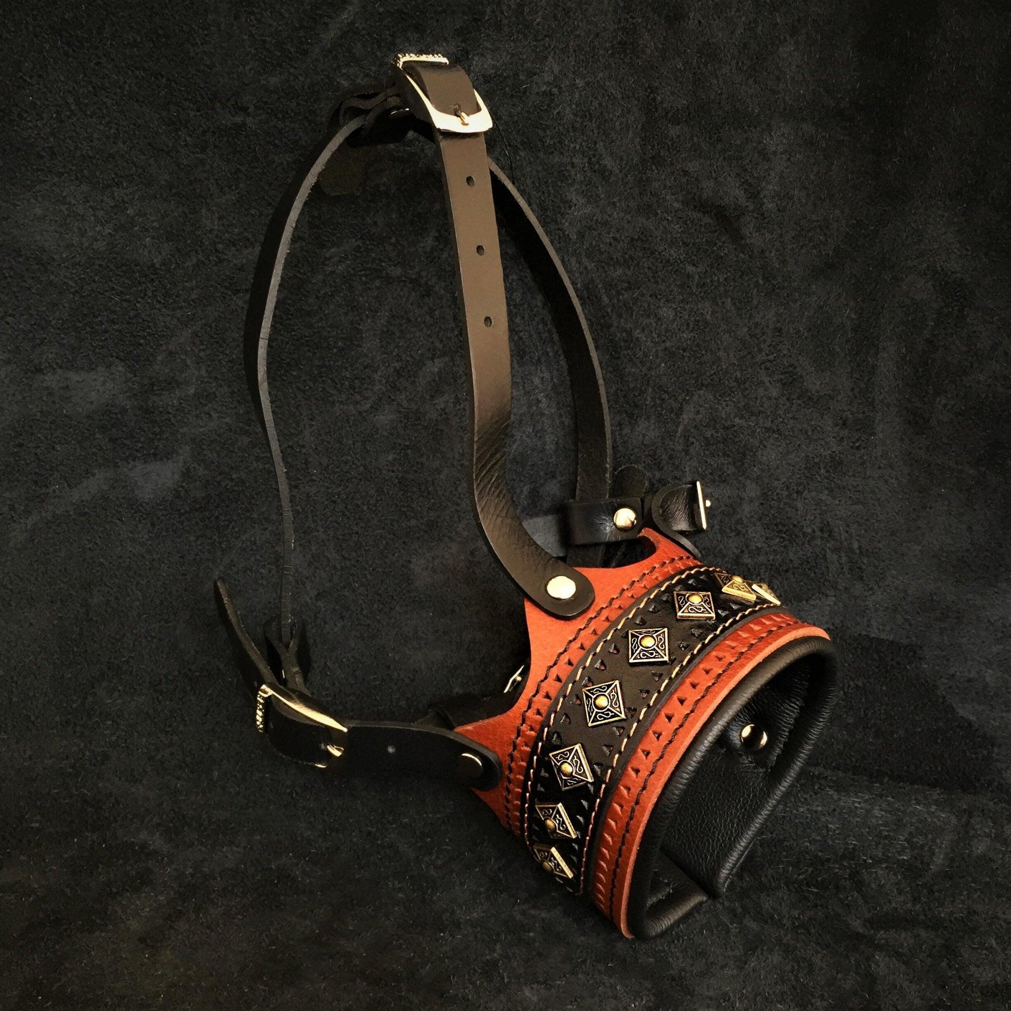 Luxe Artisanal Dog 🐺 BALTEUS MUZZLE - Brown Edition - Exclusive Collection  (Fait Main en Europe)