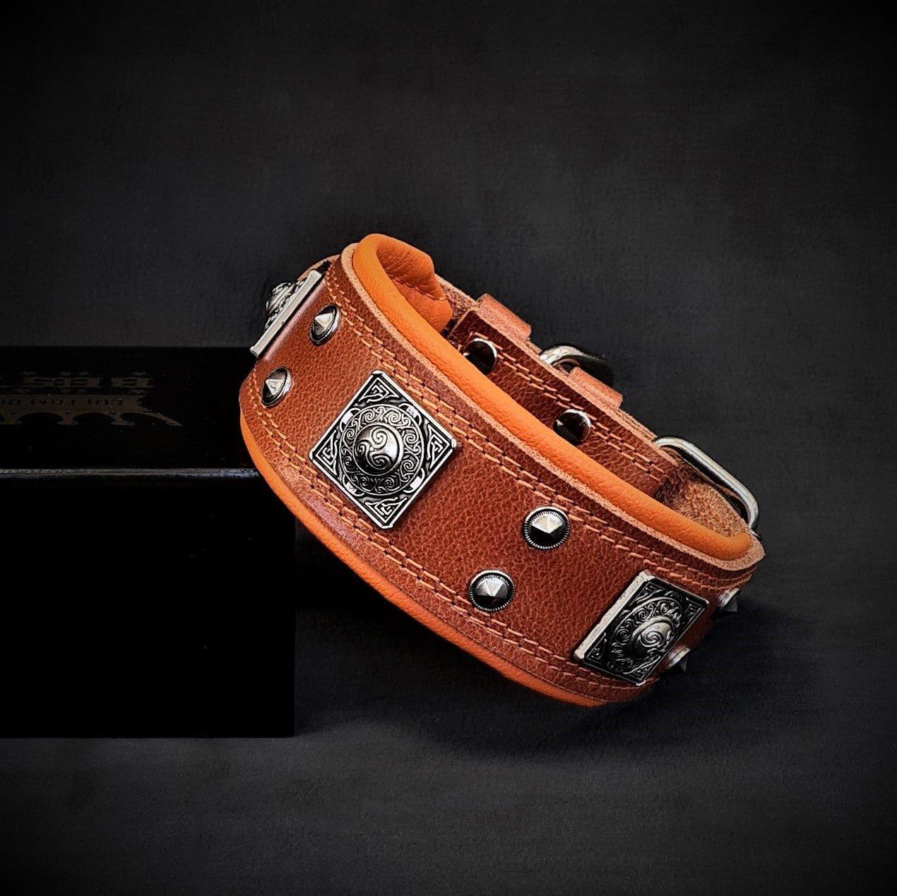 🔥🐕 Eros Collar - Marron & Orange