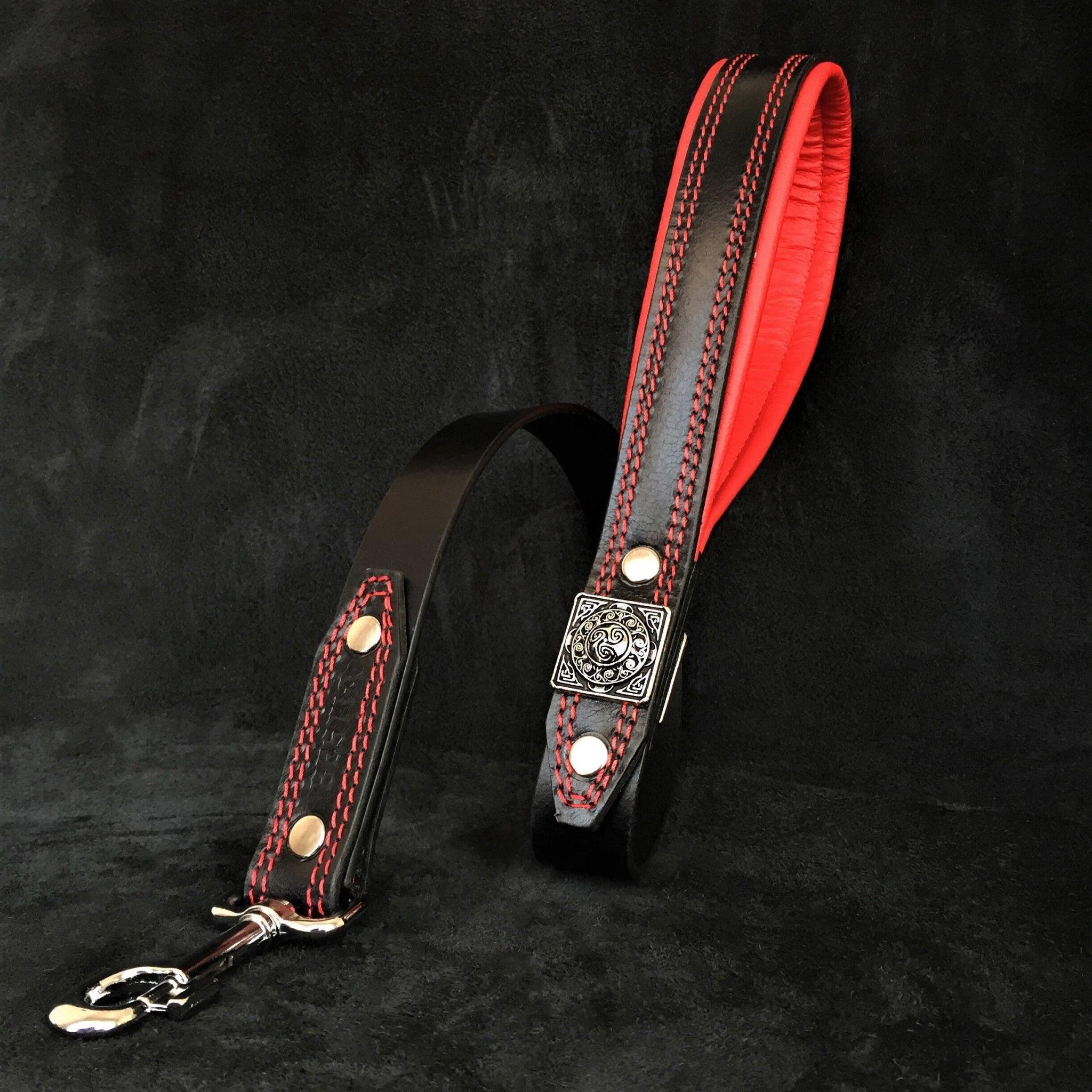 🐩 Eros Leash - Laisse Premium Noir & Rouge