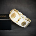 🤍✨ The “Maximus” Collar - White & Gold