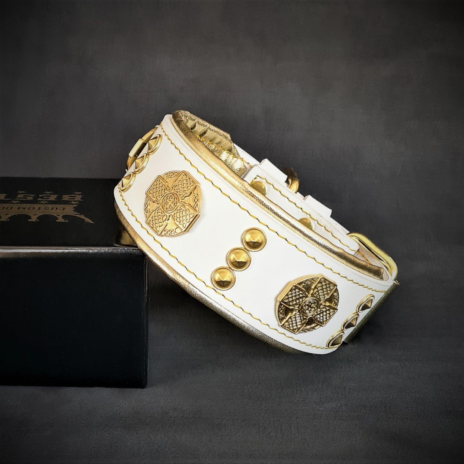 🤍✨ The “Maximus” Collar - White & Gold