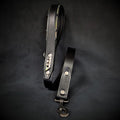 🖤 Midas Leash Silver - Laisse Cuir Luxe 1m | Italian Leather