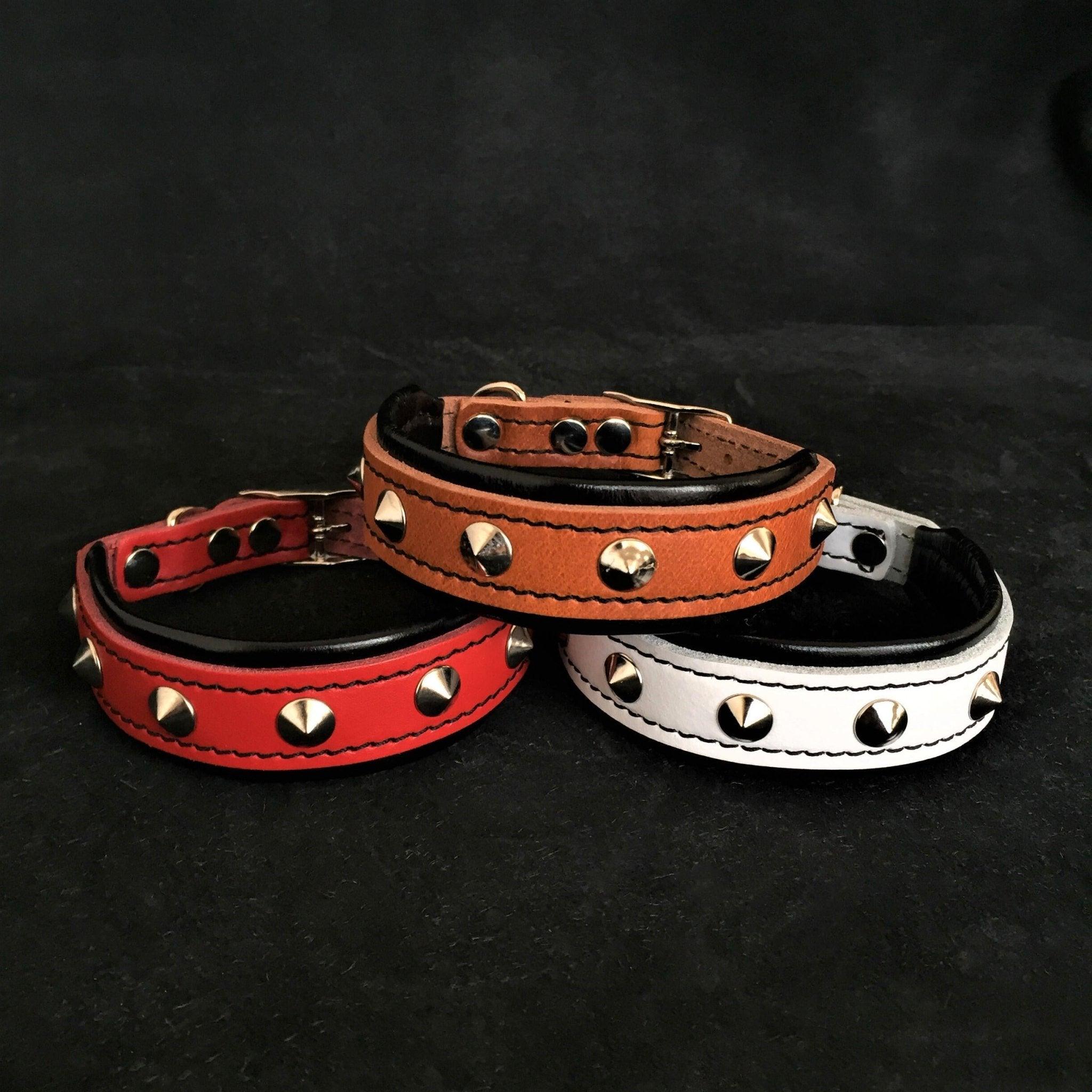 ✨ BESTIA “Superstar” Collier Chiot - Collier en Cuir Ultra Doux avec Paillettes & Rembourrage Agneau | Léger & Confortable | Fait Main en Europe