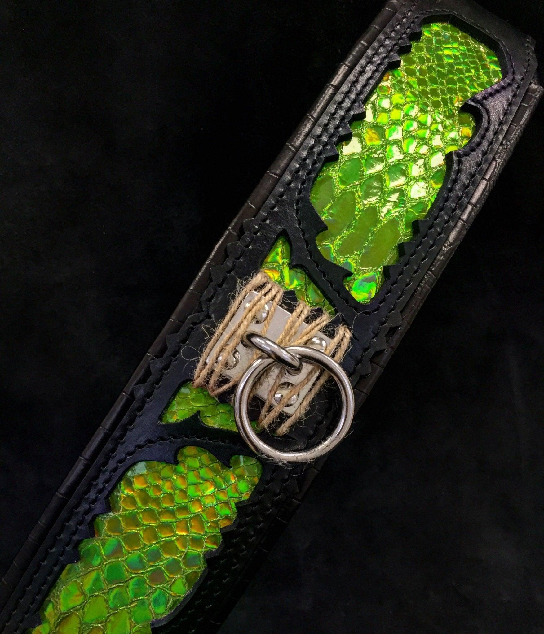 🐍 “Venom” Collar - Cuir Véritable & Snake Print | M –XXL