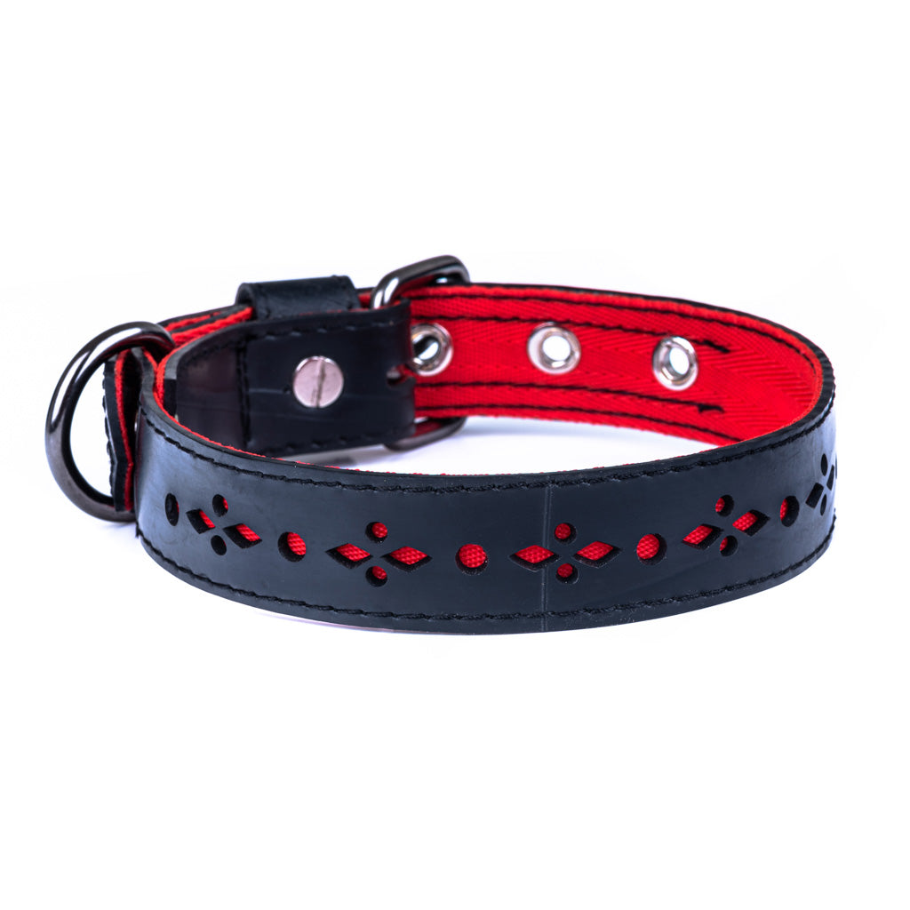 Eco‑Friendly/Vegan Premium 🐶 Collier Vegan Upcyclé - Caoutchouc Recyclé & Laiton Massif (Eco‑Friendly & Fait Main)